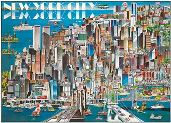 VARIOUS ARTISTS.  NEW YORK CITY. Group of 4 posters. Sizes vary.